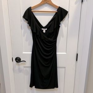 Black evening mini dress. Size4. Elegant and fitted.